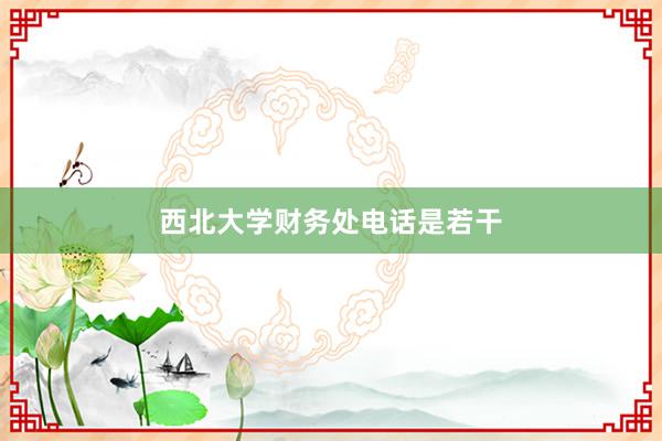 西北大学财务处电话是若干